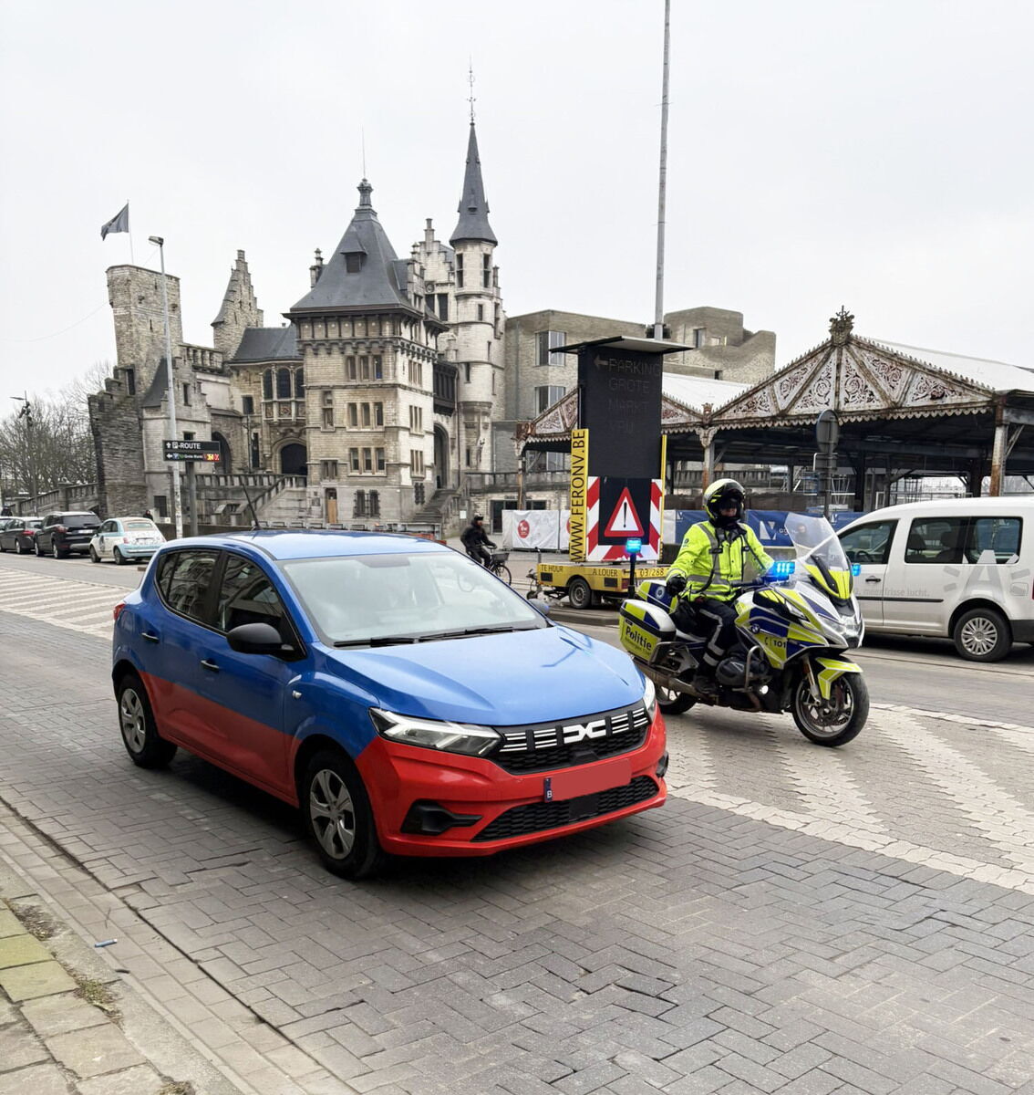 Interceptie van een chauffeur